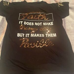 On Fire Black Tee with White Text